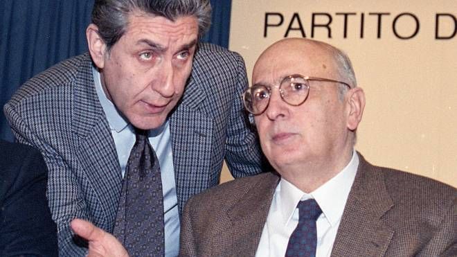 Con Napolitano al convegno Pds (Ansa, 1992)