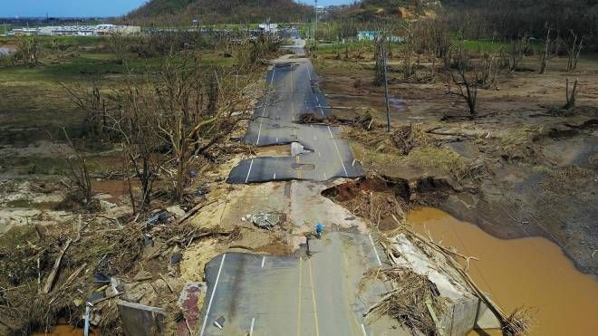 L'uragano Maria devasta Porto Rico, 23 settembre 2017 (Afp, Ricardo Arduengo)
