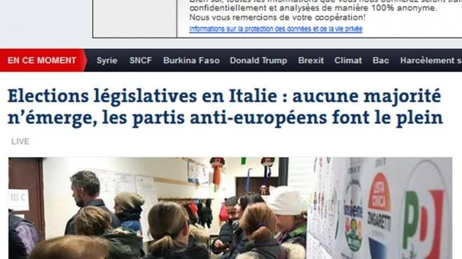 Le elezioni italiane su Le Monde (Ansa)
