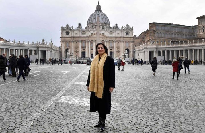 Paloma Garcia Ovejero, 42 anni, prima donna vice portavoce all'ufficio stampa della Santa Sede (Lapresse)