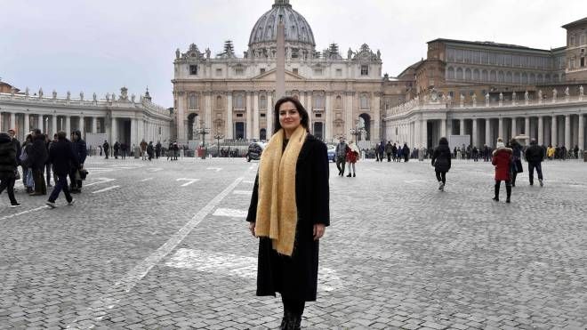 Paloma Garcia Ovejero, 42 anni, prima donna vice portavoce all'ufficio stampa della Santa Sede (Lapresse)
