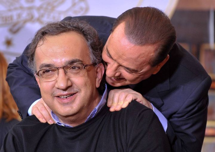 Sergio Marchionne con Silvio Berlusconi (Imagoeconomia)