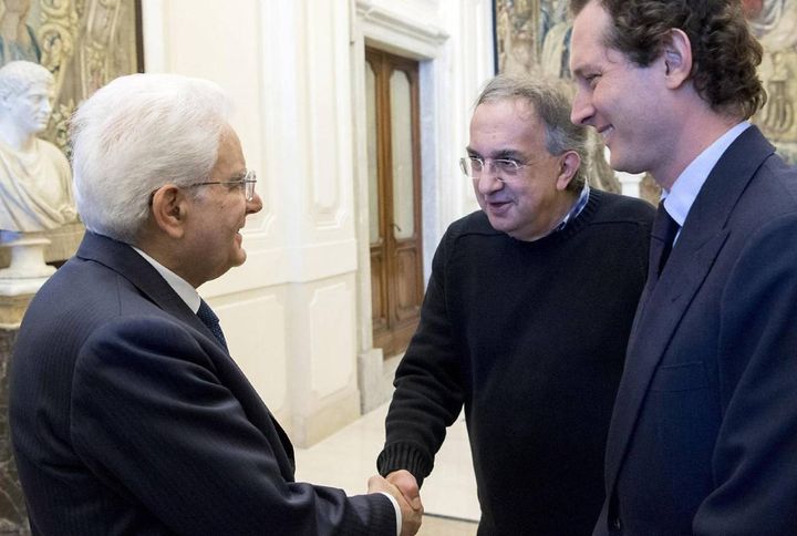 Con il presidente Mattarella nel 2016 (Ansa)