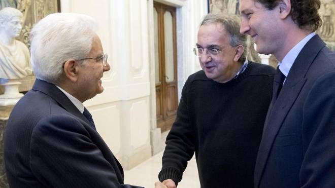 Con il presidente Mattarella nel 2016 (Ansa)