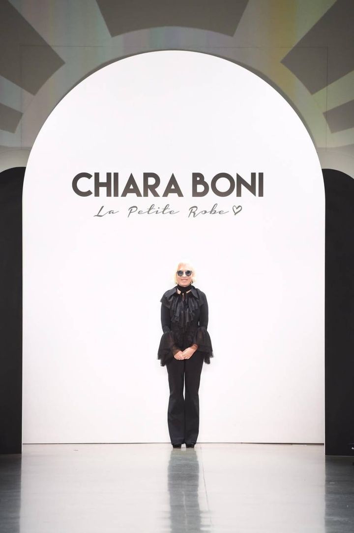 Chiara Boni in passerella a New York lo scorso febbraio 