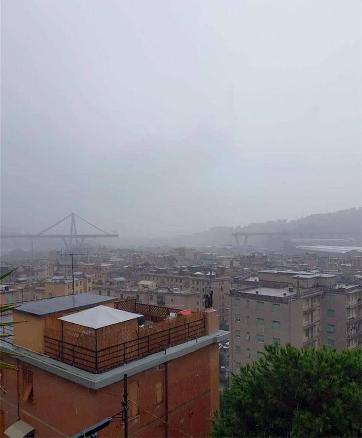 Il ponte Morandi crollato a Genova (Polizia di Stato) 