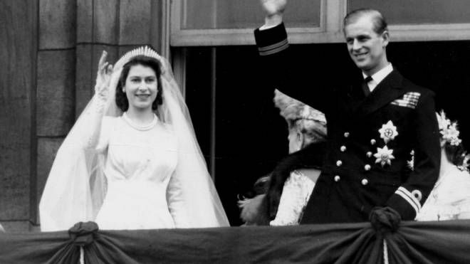 Il giorno del matrimonio tra i due reali, 20 novembre 1947 (Ansa)
