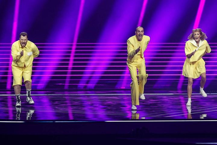Eurovision 2021, la prima semifinale: i The Roop dalla Lituania (Ansa)