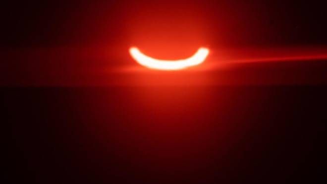 La rarissima eclissi vista dal Canada (Ansa)