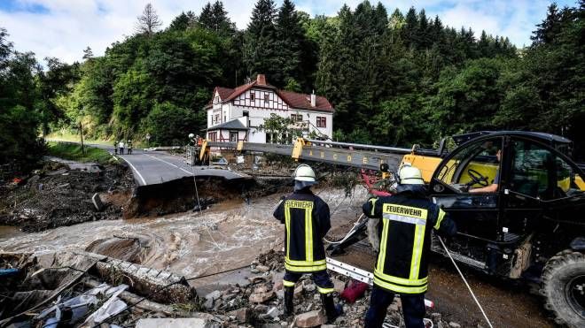 Inondazioni in Germania (Ansa)