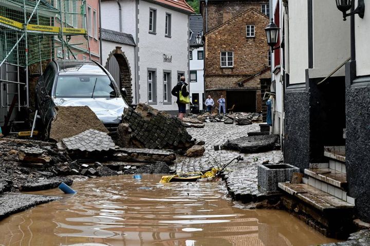 Inondazioni in  Germania (Ansa)