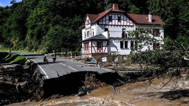 Inondazioni in Germania (Ansa)