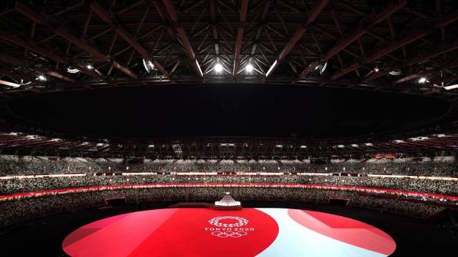 Tokyo, la cerimonia di apertura dei giochi olimpici (Ansa)