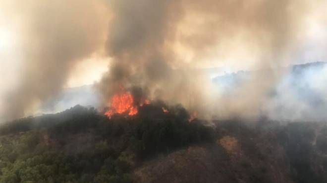 Incendi in Sardegna, la devastazione a  Santu Lussurgiu (foto sindaco Diego Loi)