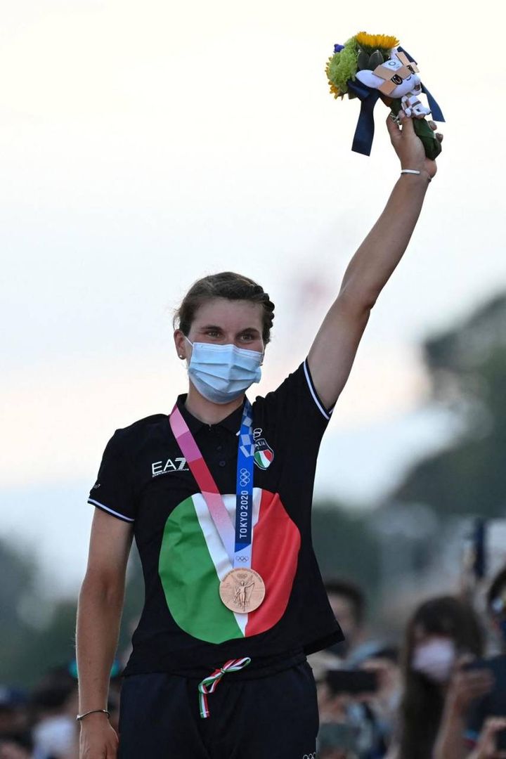 Elisa Longo Borghini, medaglia di bronzo nel ciclismo (Ansa)