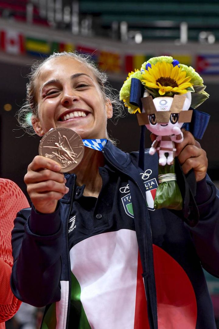 Odette Giuffrida, medaglia di bronzo nel judo 52 kg (Ansa)