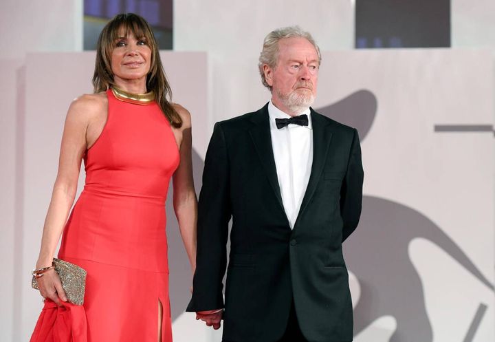 Ridley Scott e la moglie Giannina Facio (Ansa)
