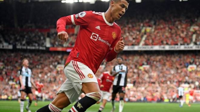 Cristiano Ronaldo, subito doppietta nel suo match di ritorno al Manchester United (Ansa)