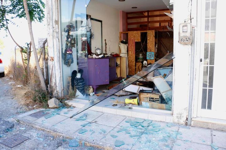 Casa distrutta ad Arkalochori dopo il sisma magnitudo 5.8, Creta, Grecia,27 Settembre 2021