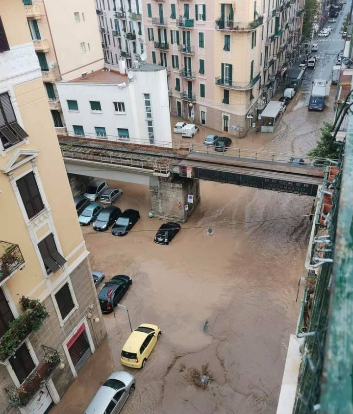 Alluvioni in Liguria (Dire)