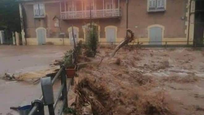 Alluvioni in Liguria (Dire)