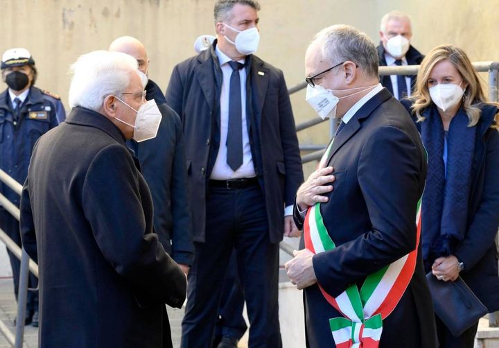L'arrivo del Presidente Mattarella