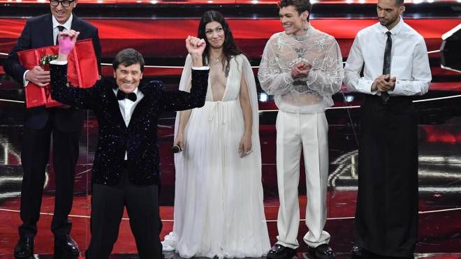 Blanco e Mahmood vincono Sanremo, Elisa seconda e Morandi terzo (Ansa)