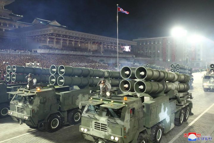 Corea del Nord, parata militare a Pyongyang (Ansa)