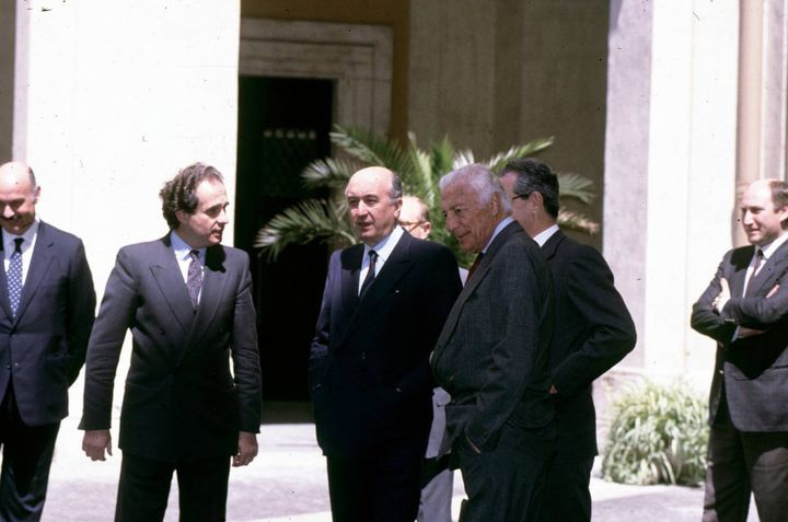 Con Paolo Bernardelli e Gianni Agnelli (ImagoE)