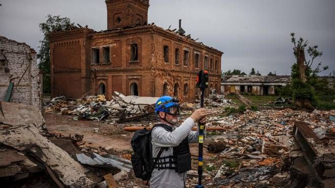 Guerra in Ucraina, la distruzione del patrimonio architettonico (Ansa)