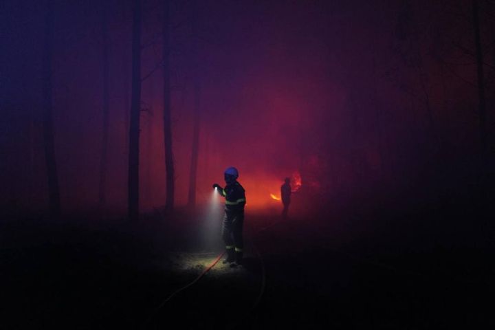 Incendi forestali in Francia (Ansa)
