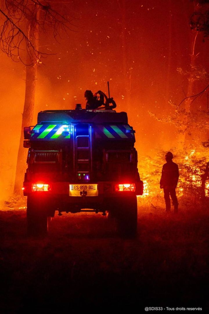 Incendi forestali in Francia (Ansa)