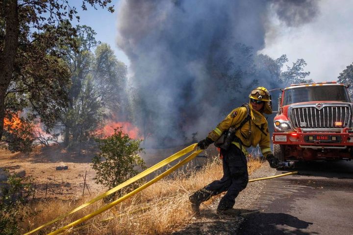Incendio a Oak, in California (Ansa)