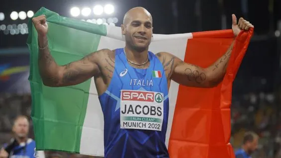 Jacobs campione d'Europa nei 100 metri con un tempo di 9"95