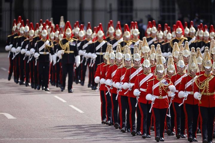 Le Guardie reali fuori da Buckingham Palace