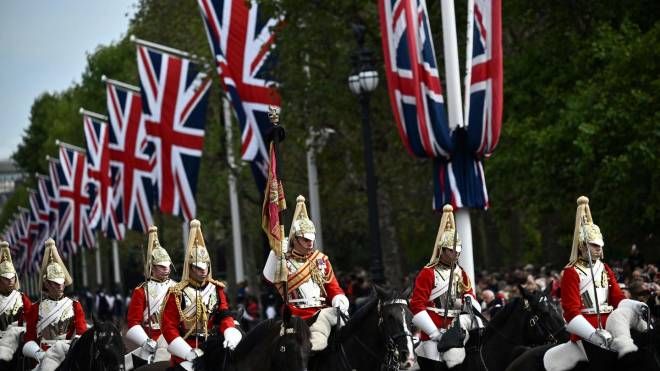 Le Guardie reali fuori da Buckingham Palace