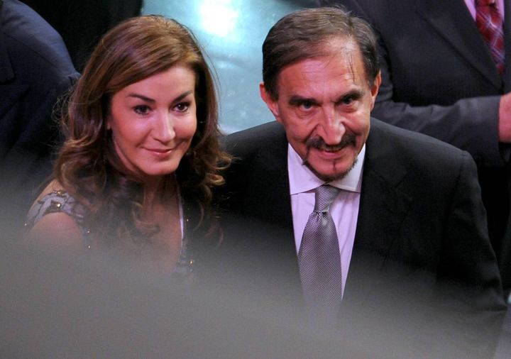 Con la moglie al teatro Ariston di Sanremo (2011)