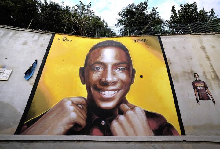 Ozmo: murale per Willy Monteiro Duarte a Paliano, nel Frusinate (Fotogramma)