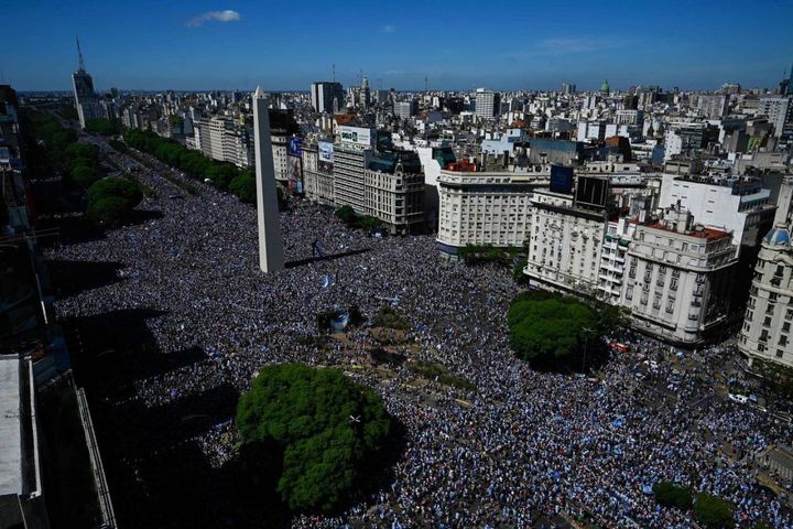 La marea umana a Buenos Aires