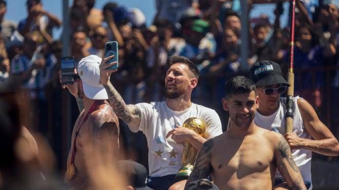 Il selfie di Leo Messi