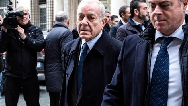 Gianni Letta durante i funerali di Stato del presidente del Consiglio di Stato, Franco Fra