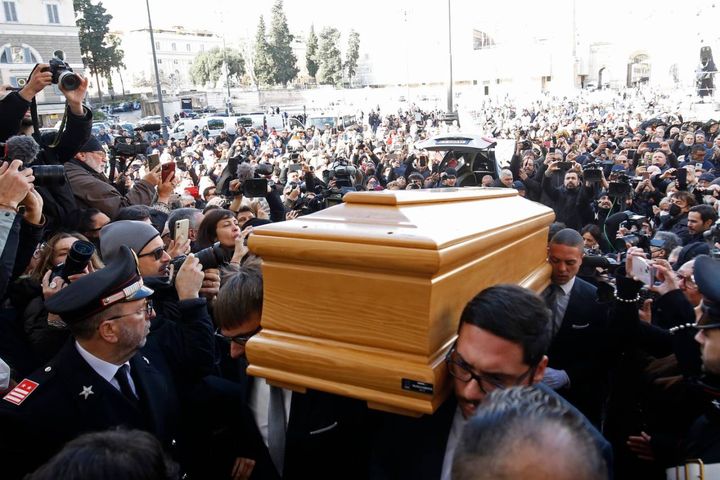 I funerali a Roma di Gina Lollobrigida diva del cinema italiano scomparsa il 16 gennaio 2023 a 95 anni