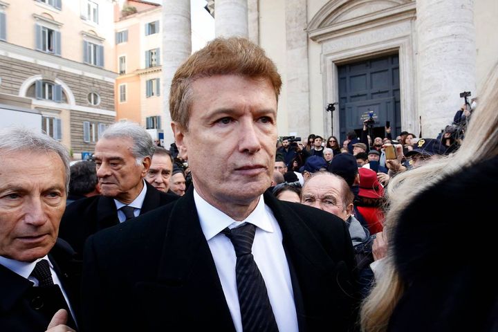 Francisco Javier Rigau ex Marito di Gina Lollobrigida ai funerali dell'attrice 