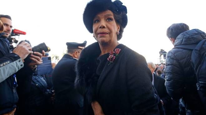 La contessa Marisella Federici ai funerali 