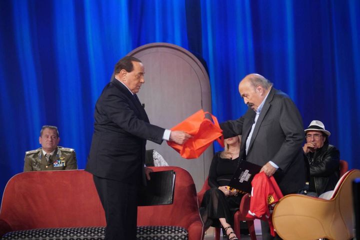 Maurizio Costanzo con Silvio Berlusconi (ImagoEconomica)