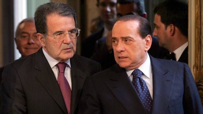 Silvio Berlusconi e Romano Prodi  