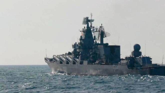 L'incrociatore russo Moskva (Ansa)