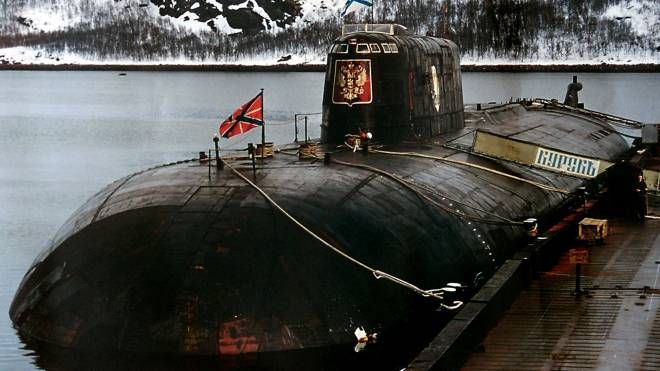 Il sottomarino nucleare Kursk in una foto d'archivio