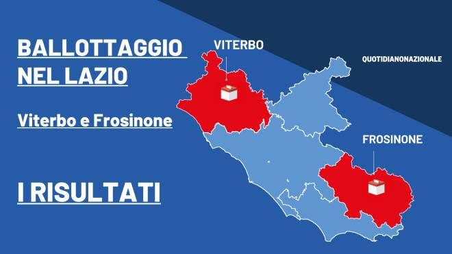 Ballottaggio nel Lazio, i risultati a Viterbo e Frosinone