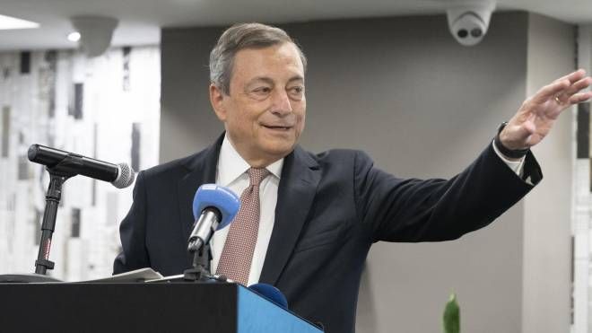 Mario Draghi all'Onu (Ansa)